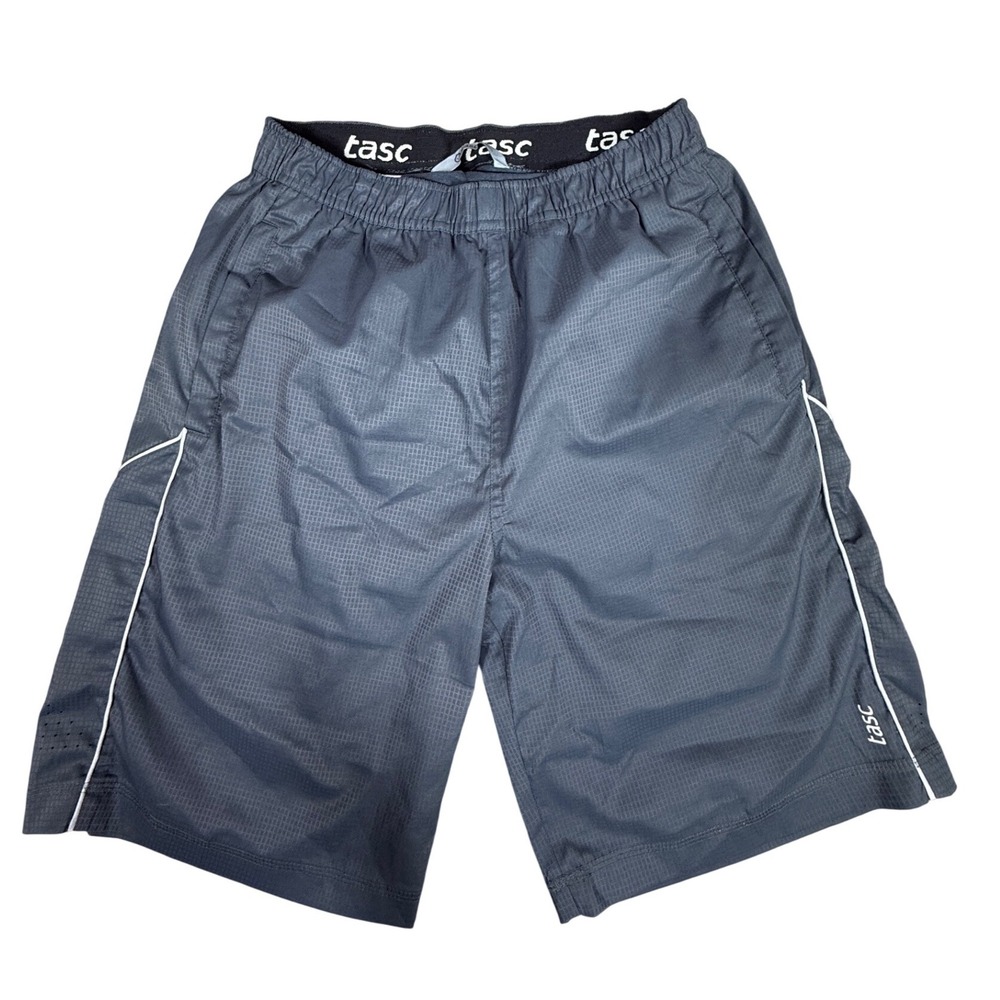 tasc Performance Shorts Mens Small Gray Athletic Running Gym Mesh Liner